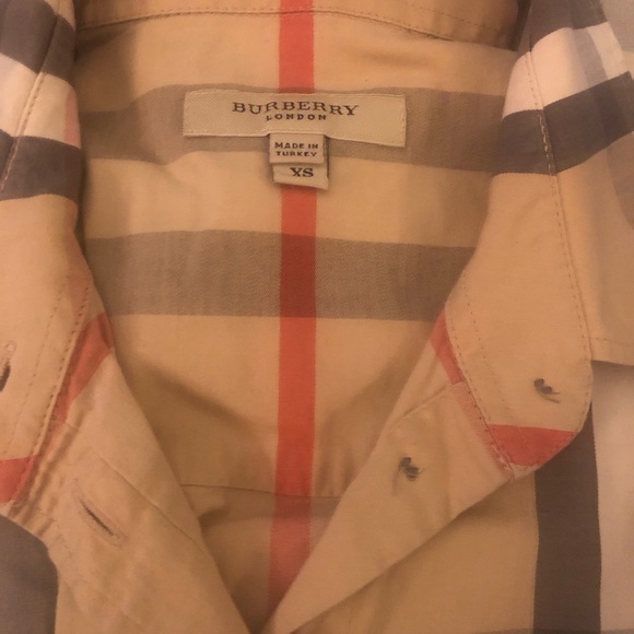 Burberry London plaid print long sleeve top - xs - Picture 5 of 5